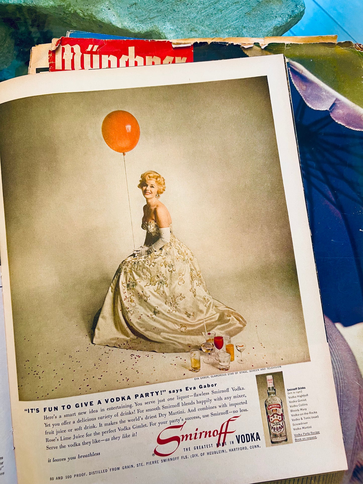 1959 Vintage Smirnoff advertisement from LIFE Magazine (original)